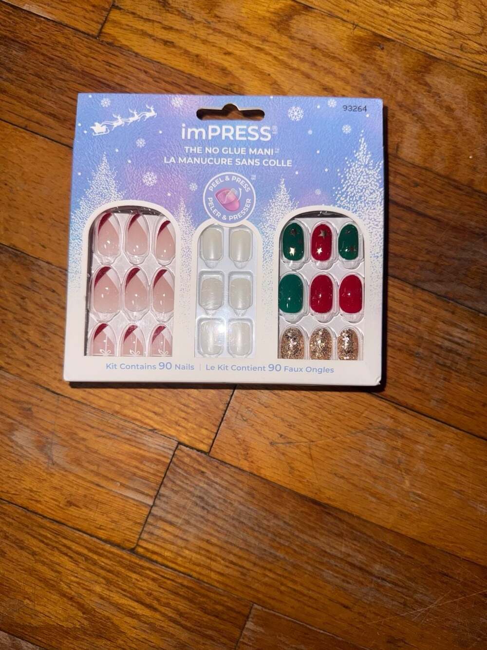 KISS imPRESS Holiday Gift Set Press-on Nails No Glue Mani (90 Count)
